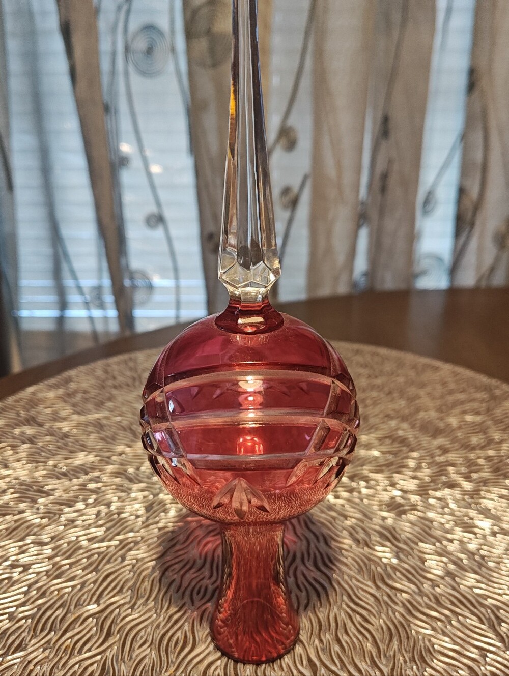 Gorham Ruby Red Crystal Tree topper